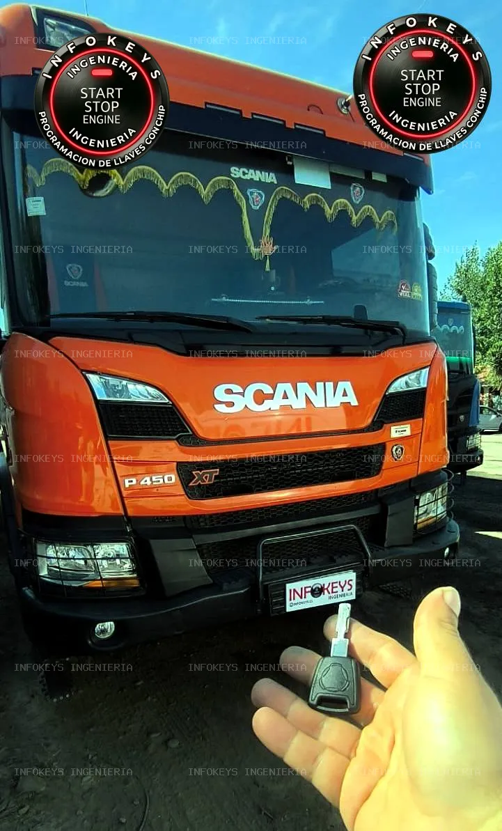 Copia de llave con chip camión Scania P450 año 2023
